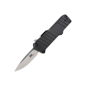 Hogue 54030-EXLKRL HK Micro Incursion 1.95 Out the Front Automatic Clip Point Blade Tumbled Finish Aluminum Frame - Matte Black - Hogue