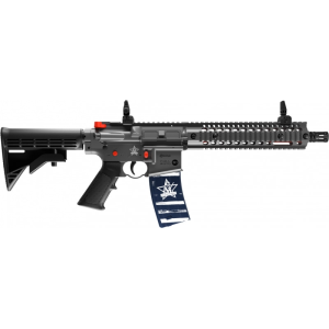 Crosman CFAR1FP Full Auto R1 Fallen Patriots CO2 Powered .177 Caliber, AR-Platform BB Gun, 430 FPS, Flip Up Sights
