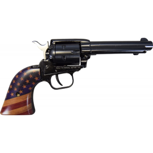 Heritage Mfg Rough Rider Small Bore Single .22LR 4.75\" Blued, Antiqued US Flag Pattern Grips - R22B4GOLDUSA - Heritage Manufacturing