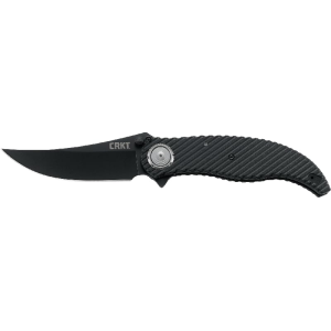 Columbia River Knife CRKT 2640 Clever Girl 4.10\" Folding Plain Black Powder Coated D2 Steel Blade/ Black G10 Handle Includes Pocket Clip - $115.53 at Classic Firearms