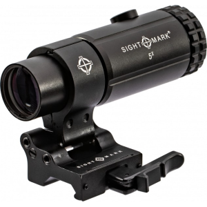 Sightmark SM19064 T-5 Magnifier Matte Black 5x23mm 30mm Tube Features LQD Flip To Side Mount