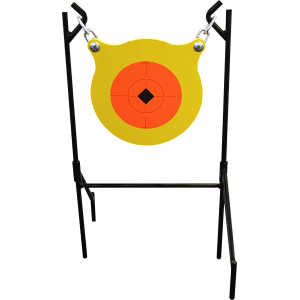 Birchwood Casey 47330 World of Targets Boomslang Pistol/Rifle Orange/Yellow AR500 Steel Gong Standing Includes Gong/Metal Stand
