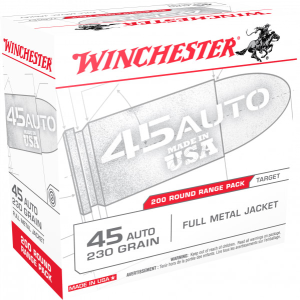 Winchester Winchester Ammo USA45W USA Centerfire 45 ACP 230 GR Full Metal Jacket - 200rd Box - $105.33 at Classic Firearms