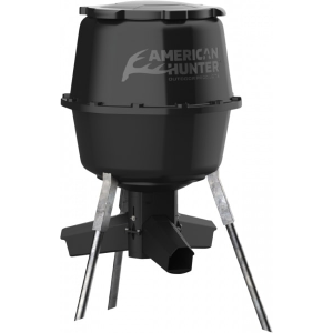 American Hunter AH225GRAV Gravity Feeder w/Nesting Hopper 30 Gallon Capacity Black - Gsm Outdoors
