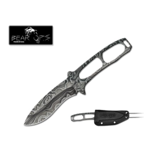 Bear & Son CC-400-LD 6 1/4 Constant Neck Damascus Handle and Blade with Kydex Sheath - Remington