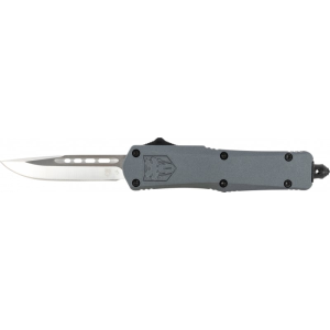 Cobratec Knives CobraTec Knives SGYFS-3DNS FS-3 2.75\" OTF Plain D2 Steel Blade Gray Aluminum Handle Features Glass Breaker - $99.99 at Classic Firearms