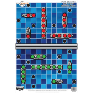 Birchwood Casey 35581 Pregame Battle at Sea Battle at Sea Paper Hanging Universal 12" x 18" Blue 100 Per Pkg