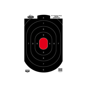 Birchwood Casey 35601 Dirty Bird Silhouette Tagboard Hanging Pistol 12" x 18" Black/Red 100 Per Pkg