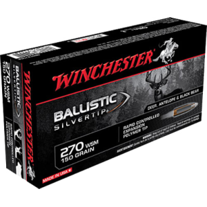Winchester Winchester Ammo SBST2705A Supreme 270 Winchester Short Magnum 150 GR Ballistic Silvertip - 20rd Box - $67.51 at Classic Firearms