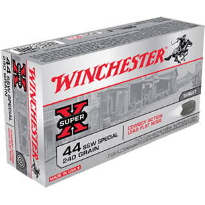 Winchester Winchester Ammo USA44CB Super-X Cowboy Action 44 S&W Spl 240 gr Lead Flat Nose (LFN) - 50rd Box - $84.67 at Classic Firearms