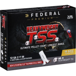 Federal Federal PTSSX191F9 Heavyweight TSS 12GA 3.5\" 2-1/4oz #9 Shot - 5rd Box - $98.52 at Classic Firearms