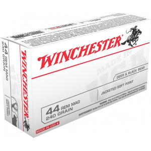 Winchester Winchester Ammo Q4240 Best Value 44 Remington Magnum 240 GR Jacketed Soft Point - 50rd Box - $46.58 at Classic Firearms