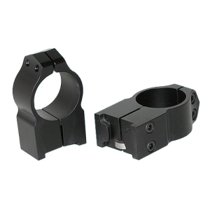 Warne 2R7M Ruger Ring Set 1\" Dia M77/Hawkeye/Super Redhawk High Steel Matte Black - Warne Mfg