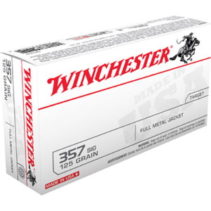 Winchester Winchester Ammo Q4309 Best Value 357 Sig Sauer 125 GR Full Metal Jacket - 50rd Box - $40.43 at Classic Firearms