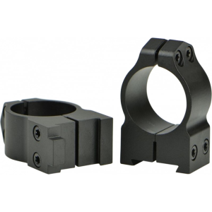 Warne 1B1M Maxima Grooved Receiver Ring Set Fixed For Rifle CZ 527 Dovetail Medium 1\" Tube Matte Black Steel - Warne Mfg