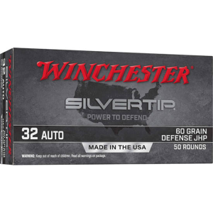 Winchester Winchester Ammo Silvertip 32AUTO 60 GR Jacketed Hollow Point 50/500 - 50rd Box - $29.30 at Classic Firearms