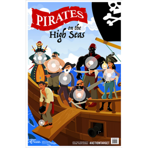 Action Target GSPIRATES100 Entertainment Pirates/Sailor Paper Hanging 23\" x 35\" Multi-Color 100 Per Box