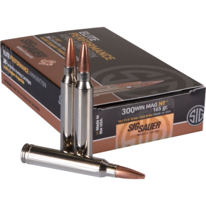 Sig Sauer E3WMH120 Hunting Elite 300 Winchester Magnum 165 GR Copper Solid Ammo - 20rd Box 20rd Box Ammo