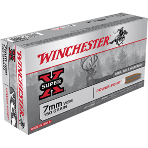 Winchester Winchester Ammo X7MMWSM Super-X 7mm Winchester Short Magnum 150 GR Power-Point - 20rd Box - $62.01 at Classic Firearms