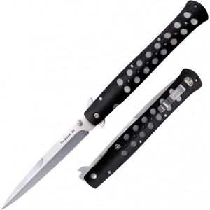 Cold Steel CS26SXP Ti-Lite 6\" Folding Spear Point Plain AUS-8A SS Blade/Black Zy-Ex Handle Includes Pocket Clip