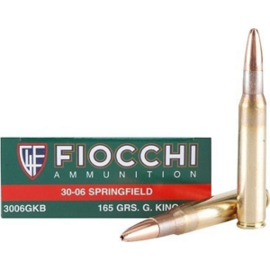 Fiocchi A3006SCA Hyperformance 30-06 Springfield 165 Gr Swift Scirocco II Boat-Tail Spitzer Ammo - 20rd Box 20rd Box Ammo