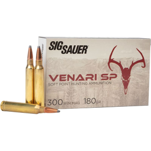 Sig Sauer Venari .300 Win Mag 180gr Soft Point 20rd Brass Case Sauer Venari .300 Win Mag 180gr Soft Point 20rd Brass Case Ammo