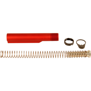 Lbe Unlimited LBE Unlimited MILBUFKT-RED Mil-Spec Buffer Tube Kit 6 Position AR-15 Red - $46.07 at Classic Firearms