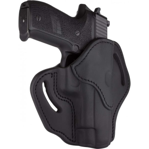1791 Gunleather BH23SBLR BH2.3 OWB 2.3 Stealth Black Leather Belt Loop Fits Glock 17/Sig P226/HK VP9