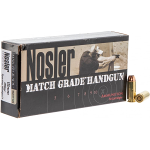 Nosler 51412 Match HG 10MM 180 Jacketed Hollow Point Ammo - 50rd Box 50rd Box Ammo