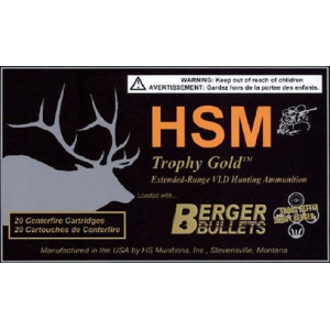 Hunting Shack BER24395VLD Trophy Gold 243 Win 95 GR Boat Tail Hollow Point Ammo - 20rd Box 20rd Box Ammo