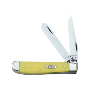 Case 00029 Mini Trapper Folder Chrome Vanadium Clip/Spey Blade Yellow Synthetic Hndl