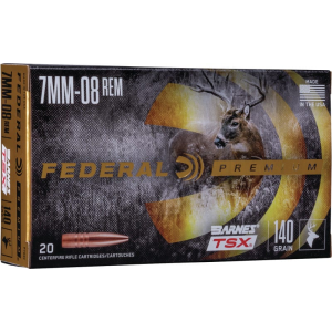 Federal P708C Premium 7mm-08 Rem 140 Gr Barnes Triple-Shock X Ammo - 20rd Box 20rd Box Ammo