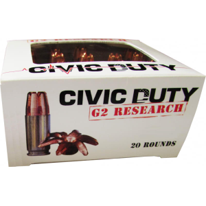 G2 Research 10MM Civic Duty Ammo - 20rd Box 20rd Box Ammo
