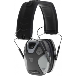 Caldwell 1099602 E-Max Electronic Hearing Muff 23 dB Gray/Black Ear Cup with Black Headband