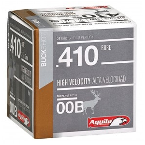 ila High Velocity Buckshot 410 Gauge 2.5 1/2 Oz 00 Buck 4 Pellets 25 Rounds Lead Case Ammo