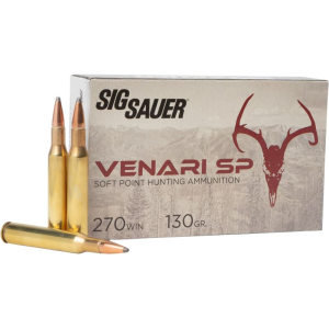 Sig Sauer Sig Sauer V270SP130-20 Venari 270 Win 130 GR3140 fps Soft Point (SP) - 20rd Box - $38.77 at Classic Firearms