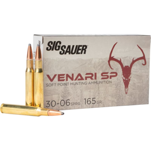 Sig Sauer V3006SP165-20 Venari 30-06 165 GR2900 Fps Soft Point (SP) Ammo - 20rd Box 20rd Box Ammo