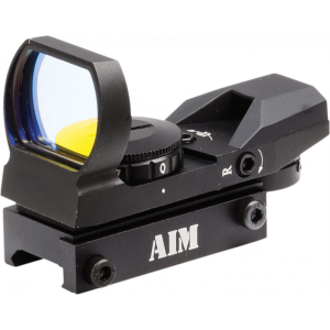 Aim Sports RT401 Reflex 1x 24x34mm Obj Illuminated Red Dot Sight, Unlimited Eye Relief 3 MOA Black