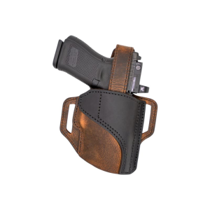 Versacarry TR22112 Trooper OWB Size 01 Black/Brown Leather Belt Slide Right Hand