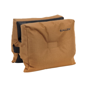 Allen 18412 X-Focus Bench Shooting Rest Prefilled made of Coyote with Black Accents Polyester, weighs 8.20 lbs, 9.50" L x 6.50" H & Tacky Grip Bottom