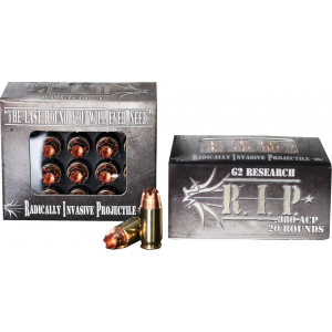 G2 Research RIP 380 ACP R.I.P 380 ACP 62 GR Hollow Point Ammo - 20rd Box 20rd Box Ammo