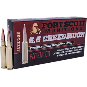 Fort Scott Munitions Fort Scott Munitions 65GR-123-SCV2 Tumble Upon Impact (TUI) 6.5 Grendel 123 gr Solid Copper Spun - 20rd Box - $38.87 at Classic Firearms
