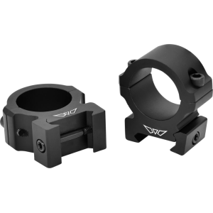 Warne V601M Vapor Horizontal Ring Set Matte Black 1\" Tube Medium - Warne Mfg