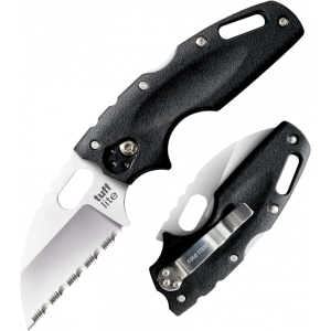 Cold Steel CS20LTS Tuff Lite 2.50\" Folding Sheepsfoot Serrated AUS-8A SS Blade/ Black Griv-Ex Handle Includes Pocket Clip