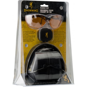Browning 126368 Range KIT(MUFFS/EARPLUGS/GLASSES) Black