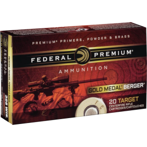 Federal GM223BH73 Gold Medal .223/5.56 NATO 69 GR Boat Tail Hollow Point Ammo - 20rd Box 20rd Box Ammo
