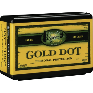 Speer 4360 Handgun 357 Sig .357 125 GR Gold Dot Hollow Point 100 Box