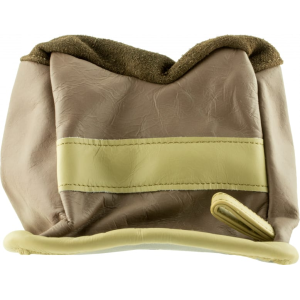BenchMaster BMALBBME American Bison Rifle Rest Front Bag Unfilled Tan Leather 6.80 oz