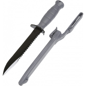 Glock KG039180 Field Knife Field w/Sawback 6.5\" Spring Steel HRC 55 Clip Point/Saw Polymer