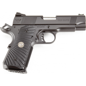 Wilson Combat Wilson Combat CQBECP45 1911 CQB Elite Compact 45 ACP 4\" 7+1 Black Black G10 Starburst Grip - $4680.00 at Classic Firearms